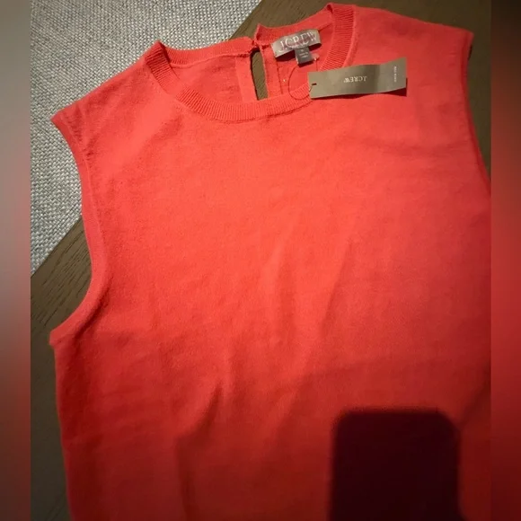 J. Crew Cashmere Coral Sleeveless Top - Picture 2 of 6